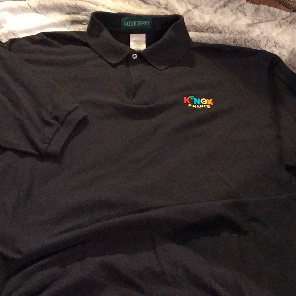 Black KNEX logo polo shirt